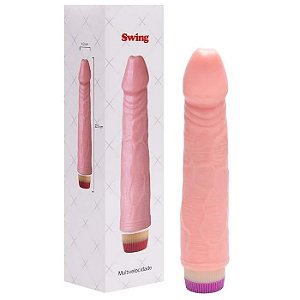 Pênis Realístico com Vibrador Rotativo à Pilha 22,5 X 4,3cm - Sexy Import