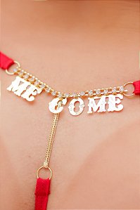 Calcinha Heloisa – Strass Personalizada Vermelha