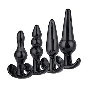 Kit com 4 Plugs Anais em Silicone Tamanhos Variados