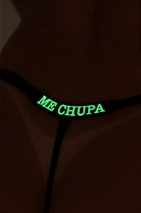 Calcinha Brilha no Escuro - Frases Picantes - Preta