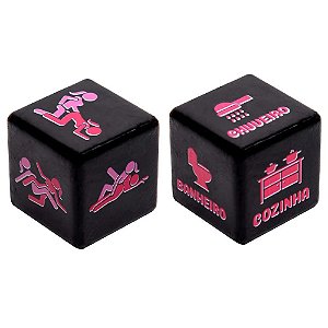 Dados Kama Sutra Lésbica + Aviso de Porta - Diverção ao Cubo