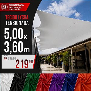 Tecido Lycra Tensionada 5,00 X 3,60 Metros (com costura)