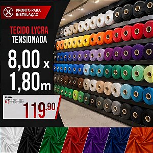Tecido Lycra Tensionada 8,00 X 1,80 Metros