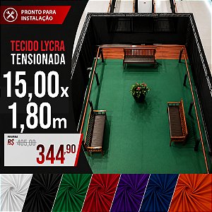 Tecido Lycra Tensionada 15,00 X 1,80 Metros