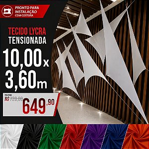 Tecido Lycra Tensionada 10,00 X 3,60 Metros (com costura)