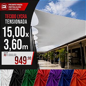 Tecido Lycra Tensionada 15,00 X 3,60 Metros (com costura)