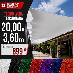 Tecido Lycra Tensionada 20,00 X 3,60 Metros (com costura)