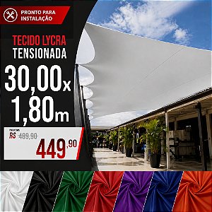 Tecido Lycra Tensionada 30,00 X 1,80 Metros