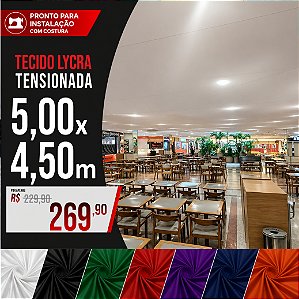 Tecido Lycra Tensionada 5,00 X 4,50 Metros (com costura)