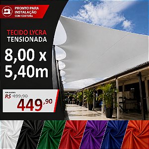 Tecido Lycra Tensionada 8,00 X 5,40 Metros (com costura)
