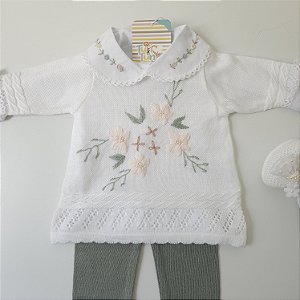 Vestido Bela Bordado - Verde