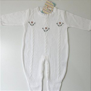 Macacão Mila Bordado - Branco