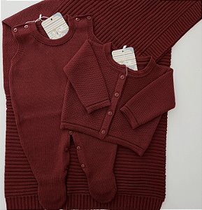 Saída de Maternidade Baby Fran - Vermelho Bordo