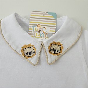 Body Bordado Leãozinho - Areia