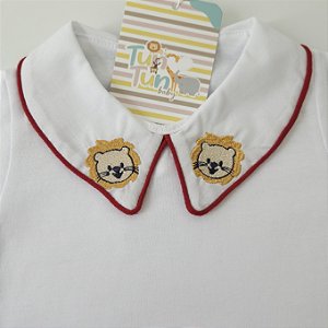 Body Bordado Leãozinho - Vermelho