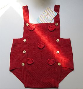 Romper Fofurinha - Corações bordados