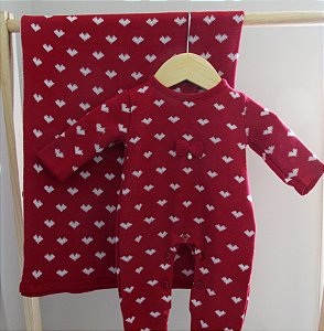 Saída Maternidade Baby Amoreca - Vermelho Bordô