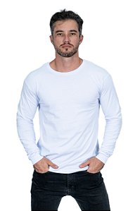 Manga Longa Branca Unissex