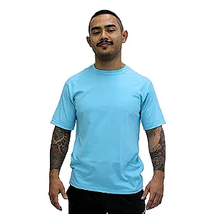 Camiseta Básica Azul Ciano