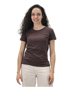 Baby Look Amarelo Marrom