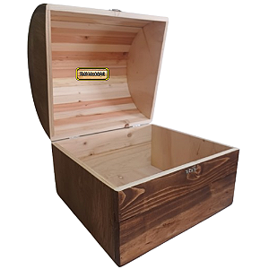 Baú de madeira pinus grande Envernizado FMS MadeirArtt