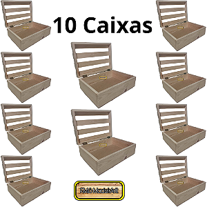 10 Caixas de madeira pinus para cesta de café da manhã, dia dos namorados, pais, mães fms_madeirartt
