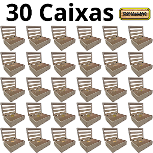 30 Caixas de madeira pinus para cesta de café da manhã, dia dos namorados, pais, mães fms_madeirartt