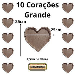 10 Cestas em Formato de Coração G para Datas Comemorativas