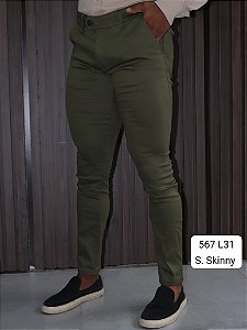 Calça Alfaiataria Super Skinny [Verde Militar]