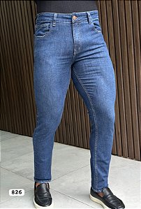 Calça Jeans Bord-Skinny ( Escura )