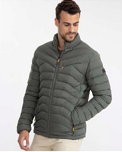 Jaqueta puffer premium militar