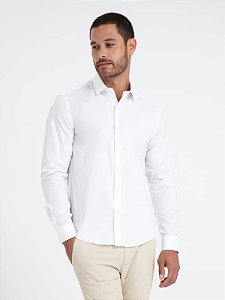 Camisa social tecnologica knit flex branca