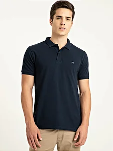 Polo piquet premium marinho