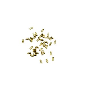 Terminal Rabo de Rato 1,5mm - dourado - Pacote com 100 pçs