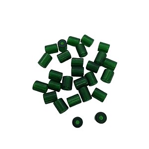 Contas - Tubo Indiano - Verde Esmeralda