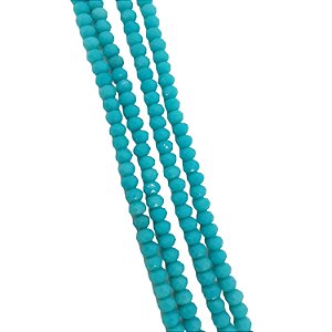 Fio de Cristal Azul Turquesa - 8mm
