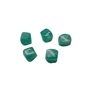 Ponteira de Resina - Verde com Branco