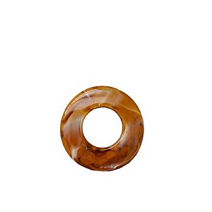 Argola de Resina - Laranja Mescla Pequena