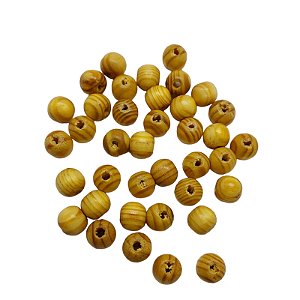 Bola de Madeira Listrada - 12mm