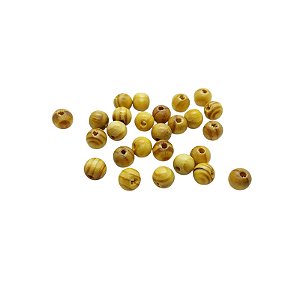 Bola de Madeira Listrada - 12mm - Pacote 500g