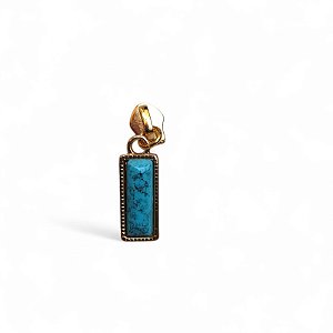 Cursor de Zíper com Pingente - Pedra Azul
