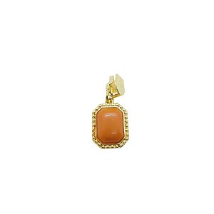 Cursor de Zíper com Pingente - Pedra Coral