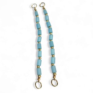 Alça de Murano Indiano - Azul Claro - Par