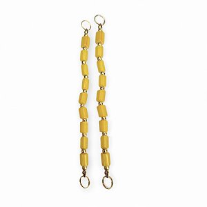 Alça de Murano Indiano - Amarelo - Par