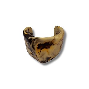 Bracelete de Resina Aberto - Creme Mescla