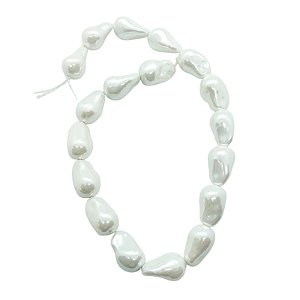 Pérola Shell gota - Furo Passante 27mm