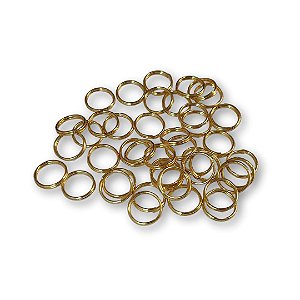 Argolas dupla 8.50mm - Fio 0.70 - Banho Dourado