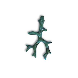 Pingente Galhos De Corais De Resina - Cor Azul Turquesa
