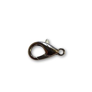 Fecho lagosta Níquel - 10mm - Pacote com 25 peças