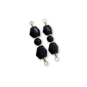 Alças de Resina Para Biquínis Vestidos Maios - Cor Preta